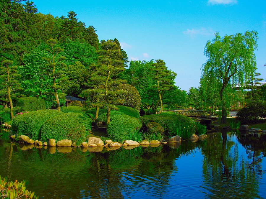 Mito-Kairaku-en, beautiful green garden